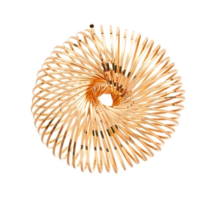 Minimalist geometric hollow gold spiral metal bracelet for women with glossy finish