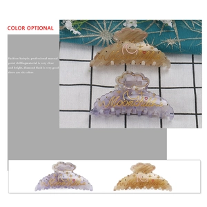 Cloud-shaped Moonchild hair claw clip with celestial star and moon patterns for women