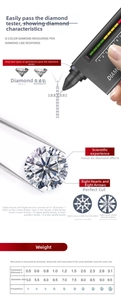 Detailed chart of moissanite cross pendant sizes and the 57-58 facets cutting diagram