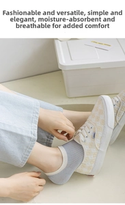 Close-up of yellow checkered canvas shoes with thick white rubber soles and lacing