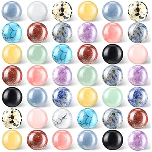Natural Crystal Gemstone Sphere Polished Mini Round Healing Reiki Energy Stones For Feng Shui Home Desk Decor