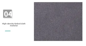 Close-up of high-density Oxford fabric on the dark grey portable medical first aid bag