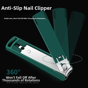 Detail eines 360-Grad-Nagelknipsers mit rutschfestem Griff und robustem Drehgelenk