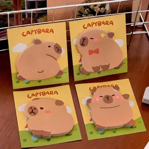 Capybara Shaped Sticky Notes Cute Cartoon Animal Self-Adhesive Memo Pads For Students Office School Stationery Supplies