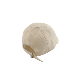 Casquette de baseball beige pour bébé avec broderie ours et boucle en métal réglable