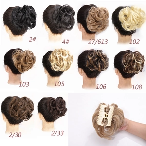 Claw Clip Messy Bun Hair Extension Synthetic Wavy Chignon Fluffy Hairpiece For Women Easy Wear Fashion Bun Updo Hair Accessories