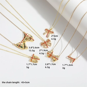 Minimalist gold bow necklaces with cubic zirconia and gemstones in various sizes