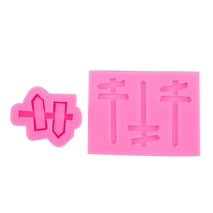 Ensemble de moules en silicone rose pour clôtures et panneaux en pâte à sucre et chocolat