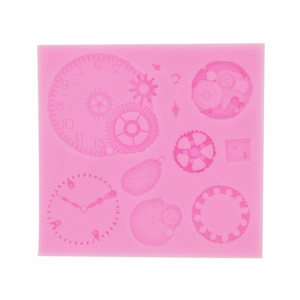 Steampunk Clock Gears Silicone Mold For Fondant Chocolate Cake Decorating DIY Resin Craft Baking Tool