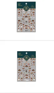Detailed view of 5D Beagle themed nail art stickers with vivid puppy illustrations