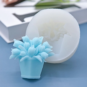 Flower pot silicone mold for DIY baking, wax candles and resin flower pot crafts