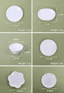 Tabella taglie dettagliata per piatti e ciotole in miniatura per case delle bambole