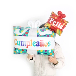 Large rainbow candle cake aluminum foil balloon for birthday party decorations
