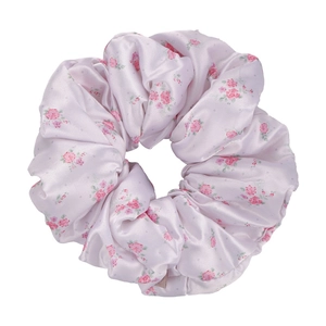 Elastico per capelli in raso a fiori rosa con morbida imbottitura ed elevata elasticità