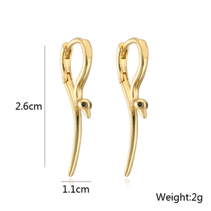 Specifiche dettagliate delle dimensioni per orecchini a serpente placcati oro 18K