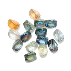 Rainbow crystal twist beads 10x12mm in assorted colors for DIY jewelry making and decor