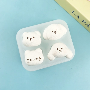 Silikonform Cartoon Tierkopf Form Für Schokolade Pudding Handgemachte Kerze Gips DIY Backwerkzeuge Flexibel Hitzebeständig