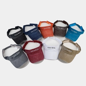 Adjustable sun visor hats with letter embroidery for outdoor sports and sun protection