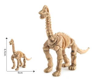 Detailansicht eines 9cm PVC Brachiosaurus Skeletts mit realistischer Knochenstruktur