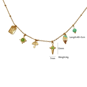 Spécifications de taille pour collier cœur en amazonite avec chaîne réglable de 45 cm
