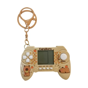 Mini console de jeu Tetris portable en porte-clés avec un design mignon de Capybara