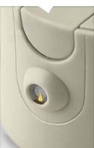 Detail of oil sprayer nozzle featuring an anti-drip automatic liquid return system
