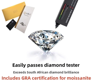 Moissanit-Ring mit offiziellem GRA-Zertifikat und professionellem Diamant-Prüfgerät