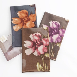 Thick winter cashmere scarves with retro paisley floral print in multiple colors