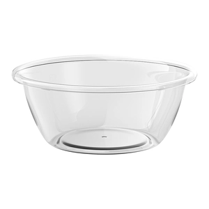 Minimalist large transparent plastic washbasin with durable thickened round design