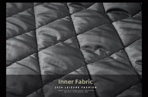 Detailed view of the warm diamond-quilted inner lining of a men's winter flight jacket