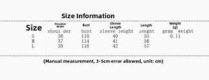 Detailed size chart for the French sweet embroidered doll collar short sleeve shirt