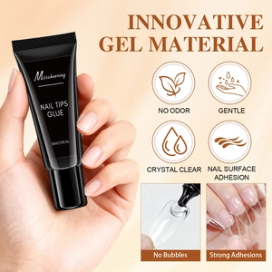 Detailed view of Misscheering 30ml solid nail glue tube with strong adhesive features
