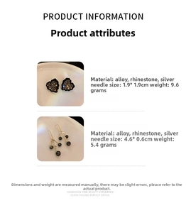 Vue détaillée de clous d'oreilles cœur en argent et de boucles d'oreilles pendantes