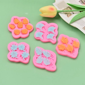 Blattform Silikonform Für Fondant Tortendeko Schokolade Harz DIY Handwerk Monstera Ginkgo Ahorn Klee