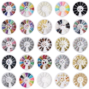Nail Art Decorations Rhinestones Alloy Charms Mixed Shapes Flatback Gems DIY Manicure Accessories Shiny Colorful Zircon Studs
