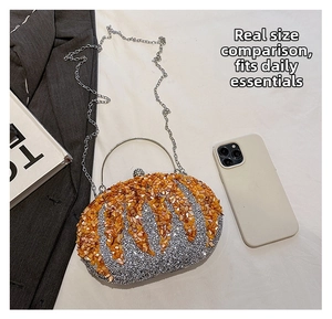 Detailed comparison of sparkling crystal evening clutch size with a smartphone