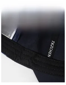 Detail of widened sweatband in lightweight quick-dry breathable baseball cap