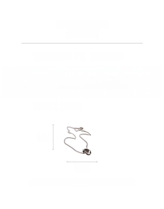 Détail du collier à anneaux entrelacés avec zircons et dimensions du produit gravées