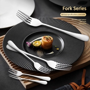 Thickened stainless steel 1010 cutlery set with dinner forks and dessert forks
