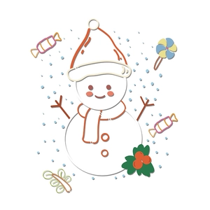 Autocollant de fenêtre bonhomme de neige de Noël avec bonnet rouge pour décoration de vitre