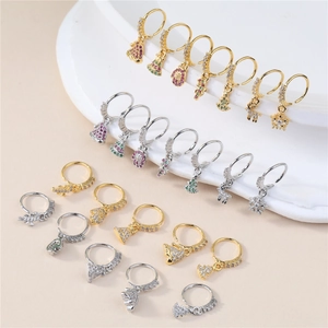 Weihnachtliche Ohrringe Set mit Stern und Schneeflocke Anhängern in Gold und Silber