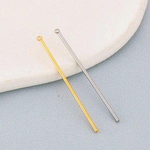 Stainless Steel Cylindrical Long Bar Pendant With Loop For DIY Jewelry Making Necklace Earring Components
