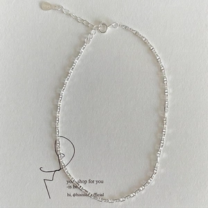 S925 sterling silver minimalist anklet with lobster clasp and flat link design in silver