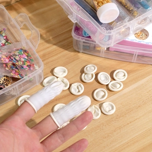 Protège-doigts en latex blanc pour les travaux de résine DIY et l'artisanat de précision