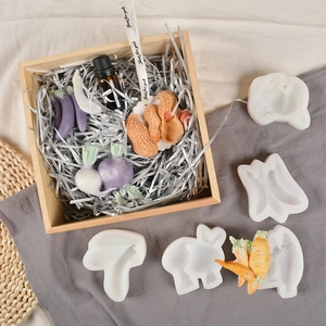 Silikonformen für DIY Gemüsegips und Duftkerzen in einer eleganten Geschenkbox