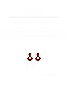 Tableau des tailles et poids pour boucles d'oreilles géométriques en velours rouge