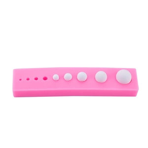 Molde de silicona rosa con 9 tamaños de círculos para fondant y decoración de tartas