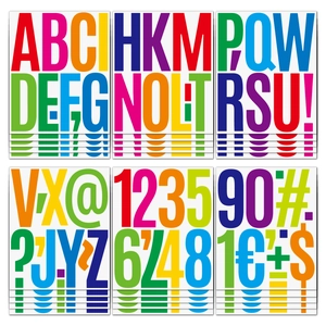 5-inch colorful alphabet and number sticker set for party decor and mailbox signage