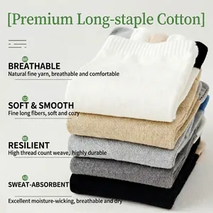 Fünferpack Zehensocken aus Langstapel-Baumwolle für Herren, atmungsaktiv und neutral
