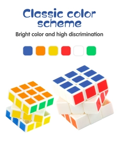 Detailed comparison of two 3x3 educational magic cubes in large and small sizes